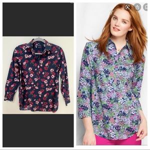 Lands’ End Floral Button Front Popover